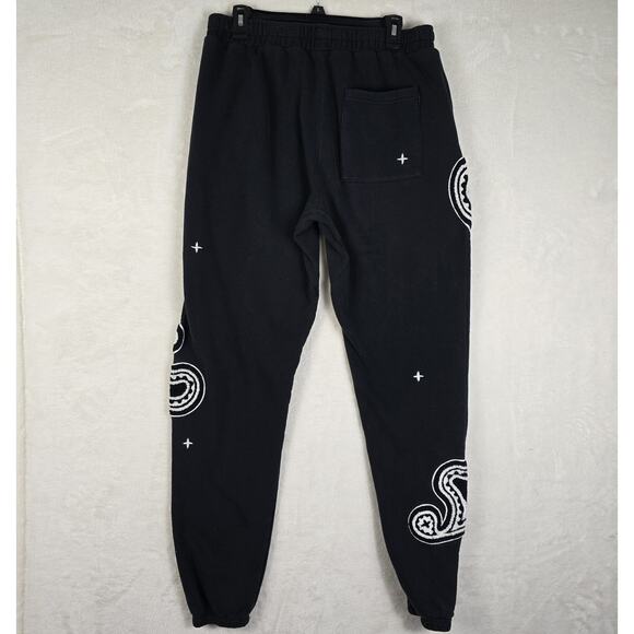 EPTM Paisley Embroidered Black Sweatpants Men's Size XL 36 Streetwear - Picture 8 of 14